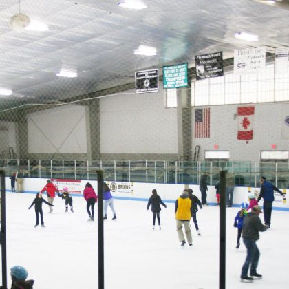 Skaters on the ice during Public Skating