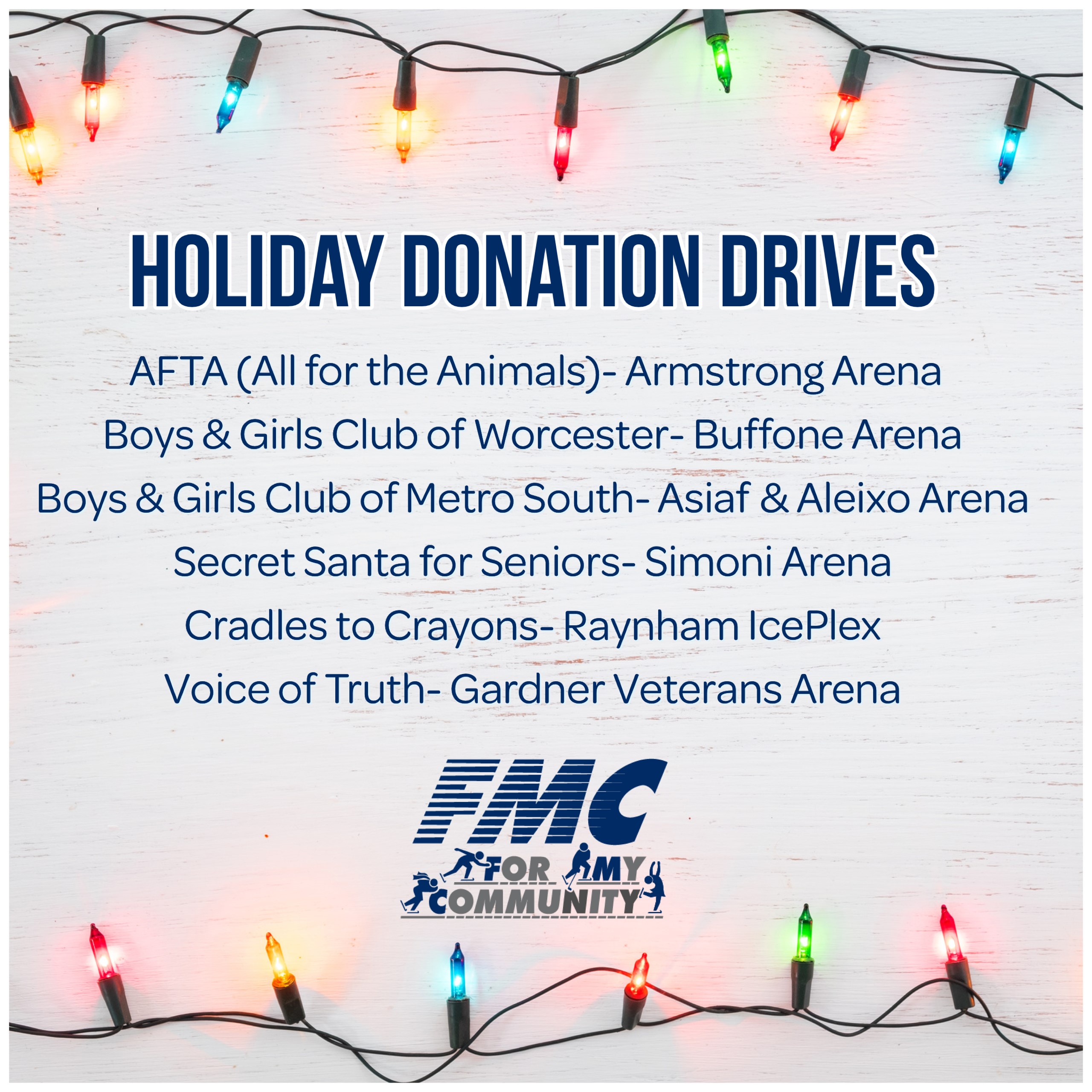 Flyer for Holiday Donation Drives
