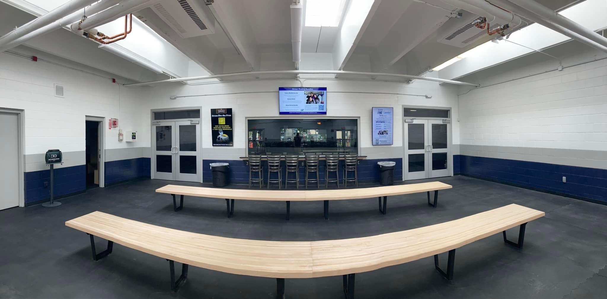 Panorama view of concession stand