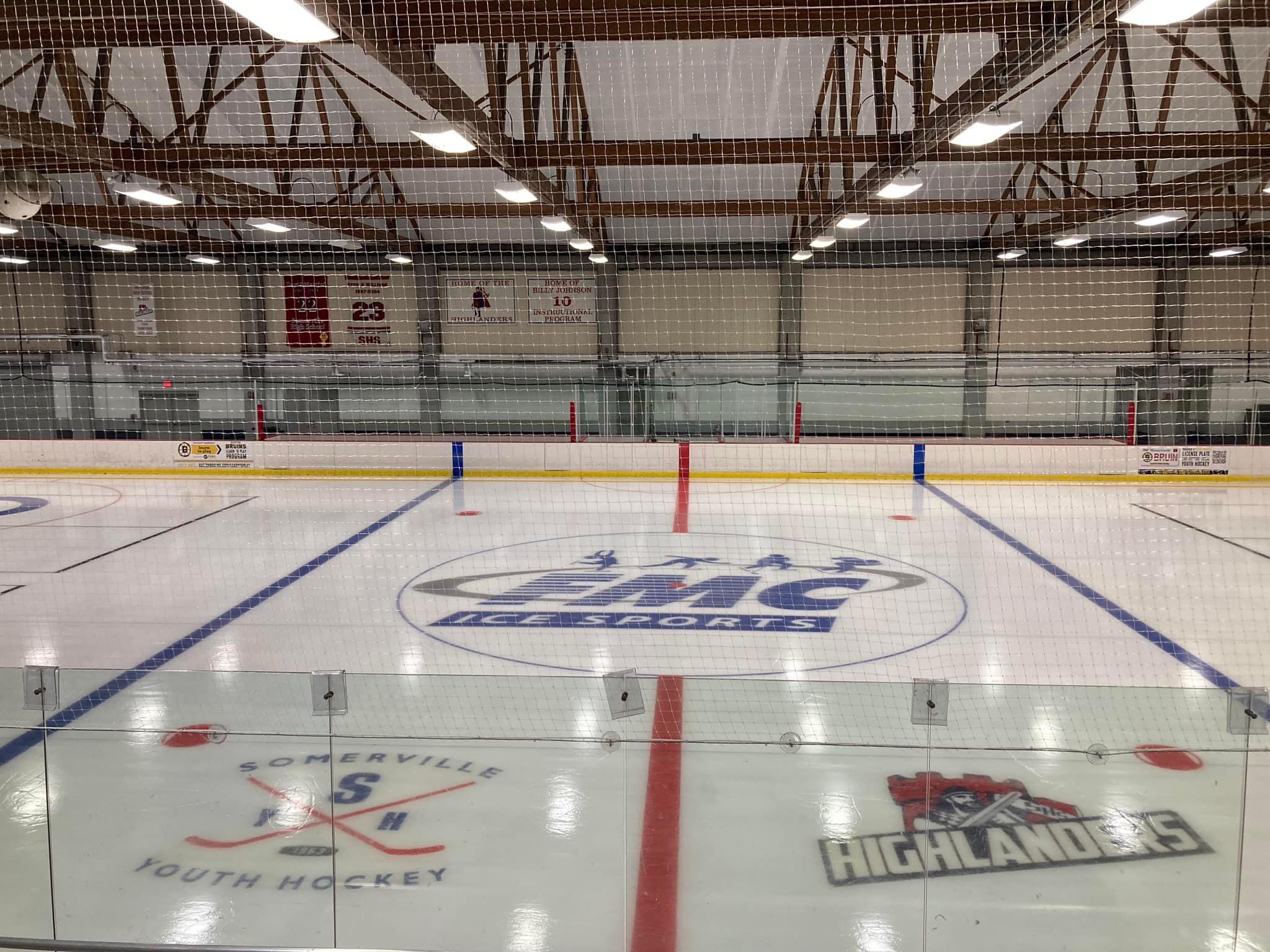 Center ice view from the stands